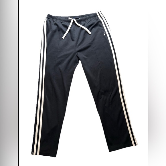 Vintage 90s Polo Sport Ralph Lauren Track Sweatpants Stripes Men’s Black Sz L - Picture 1 of 5